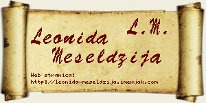 Leonida Meseldžija vizit kartica